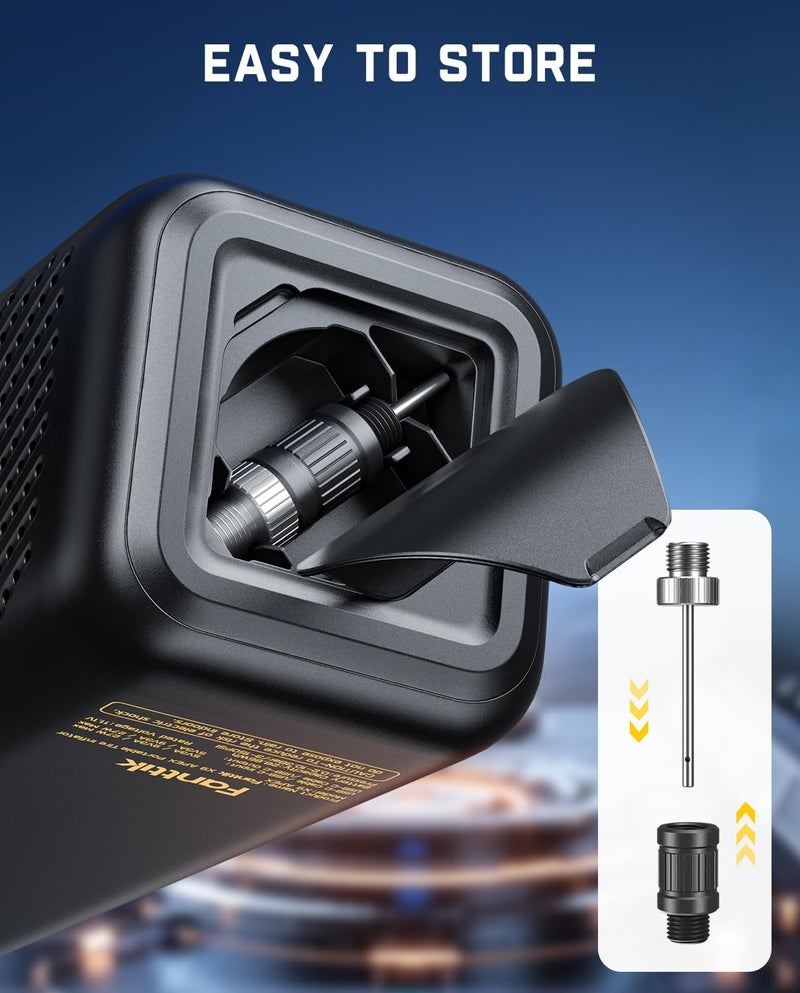 Fanttik ضاغط هواء محمول X9 APEX لإطارات السيارات، تضخيم سريع خلال 35 ثانية، مضخة إطارات لاسلكية بضغط 150PSI مع ضوء وبنك طاقة، مناسبة لـ SUV، سيدان، دراجة نارية، دراجة، كرة - Image 5